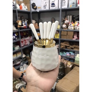 Bộ Cốc Thìa Cafe Và Dĩa