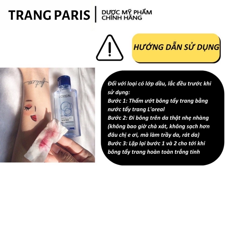 [Chuẩn auth 100%, đủ bill, đi air ✈️] NƯỚC TẨY TRANG LOREAL