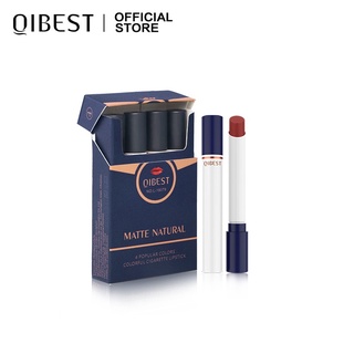 Set 4 son môi QIBEST L19079 mịn như lụa thiết kế độc đáo 33.5g