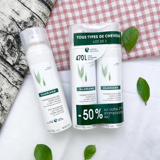 Dầu gội khô klorane dry shampoo with oat milk 150ml