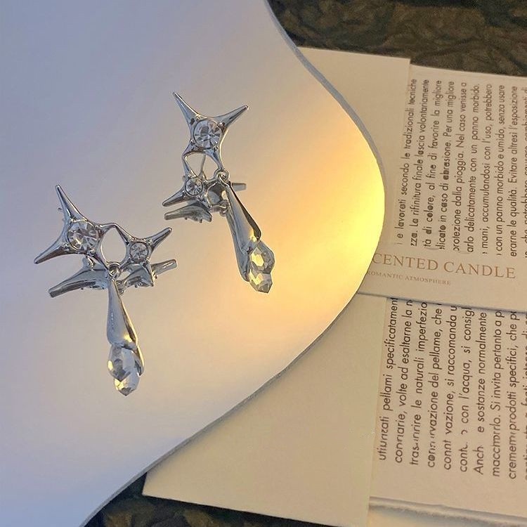 Khuyên Tai Hình Giọt Nước Bằng Bạc 925 Phong Cách Mới