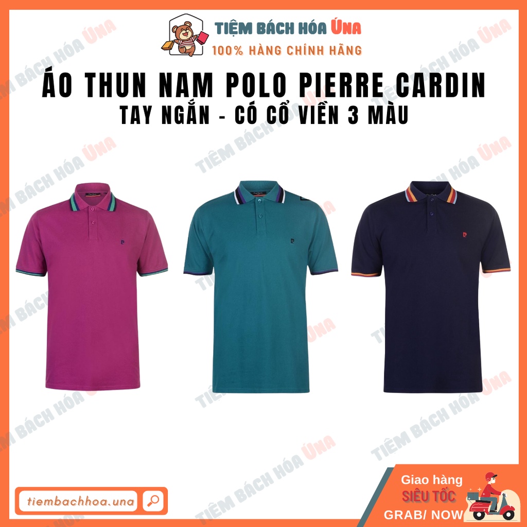 �Áo thun polo nam Pierre Cardin cao cấp có cổ viền 3 màu thời trang
