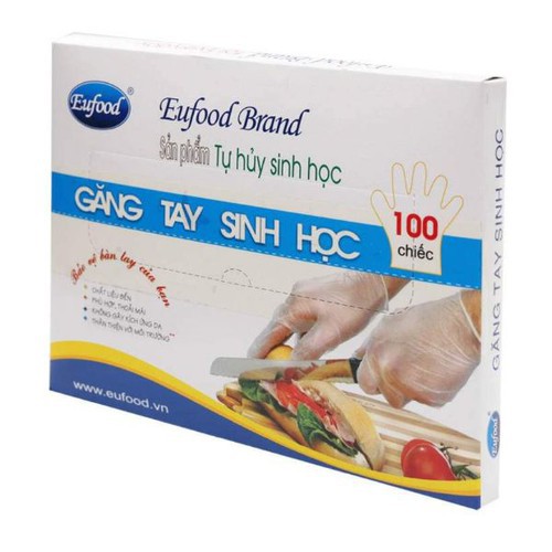 Găng Tay Nilon Tự Hủy Sinh Học 100 Chiếc Eufood Brand