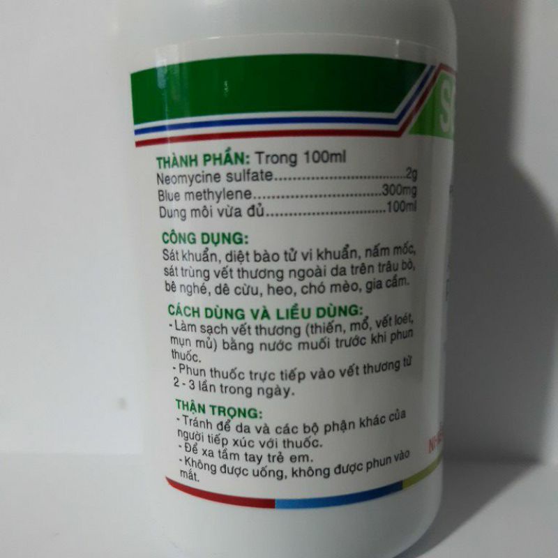 Dung dịch sát trùng vết thươngd SG Blue 100ml