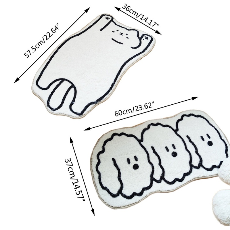 Thảm lót cửa chùi chân Họa Tiết Hoạt Hình Chống Trượt Thấm Hút Nước Cho Thú Cưng