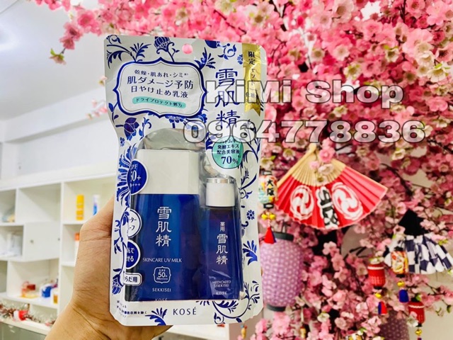 Kem chống nắng Kose Sekkisei Skincare UV milk 60g