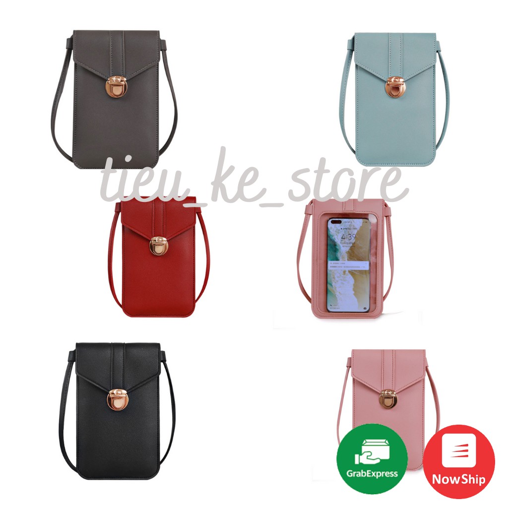 Túi đeo chéo mini tiện lợi, thiết kế 2 ngăn nhỏ gọn, năng động, túi đựng điện thoại cảm ứng, smartphone