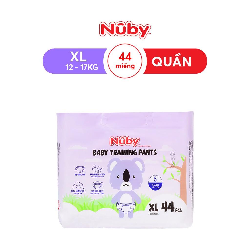 Tã Bỉm dán quần Nuby Mỹ cao cấp cho bé đủ size S40/M36/L34/M48/L46/XL44 48 miếng, AN TOÀN CHO DA BÉ