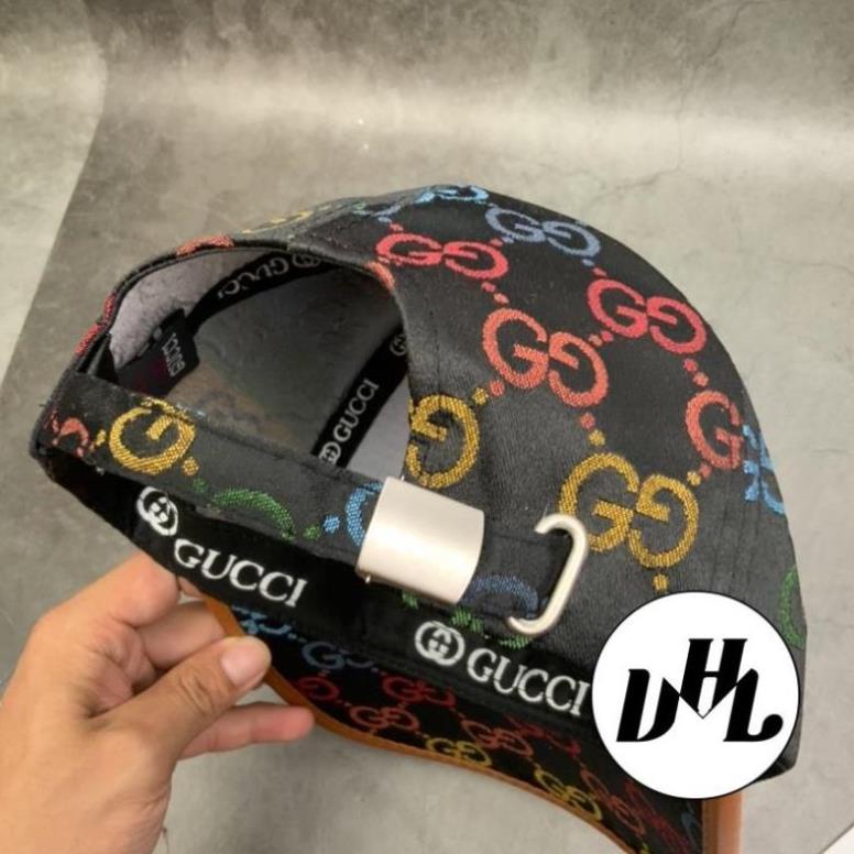 Mũ Lưỡi Trai GC In Ngũ Sắc Gắn Logo GCI viền da Thời Trang Nam Nữ
