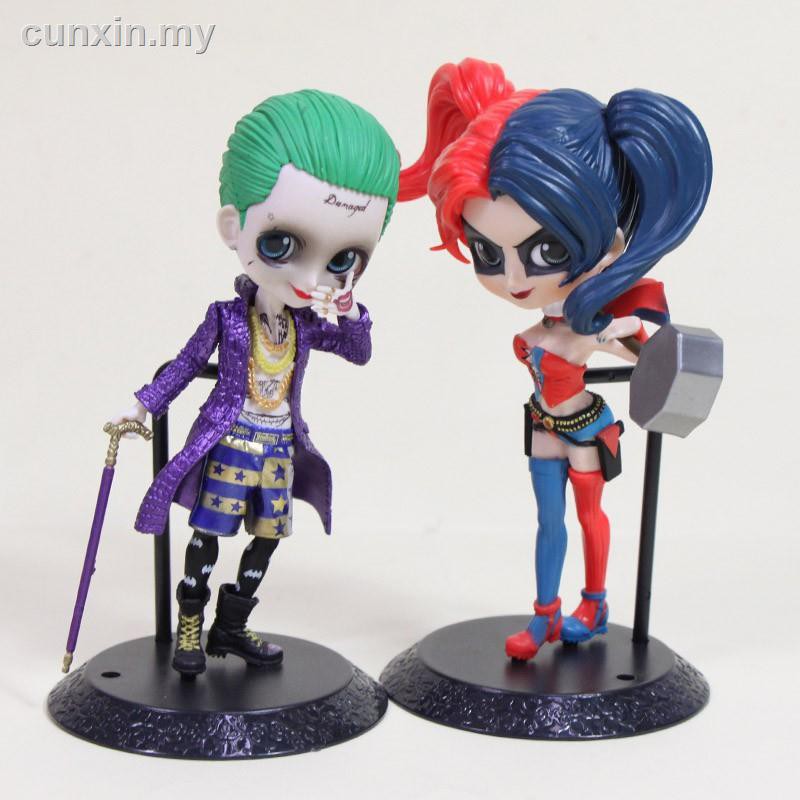 Mô Hình Đồ Chơi Nhân Vật Joker Harley Quinn Màu Đen 14cm