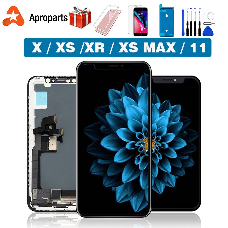 Màn hình cho iPhone X XR XS MAX 11 Pro Max LCD với màn hình cảm ứng 3D Số hóa lắp ráp Hỗ trợ thay thế Face ID 100% công cụ miễn phí đã được kiểm tra
