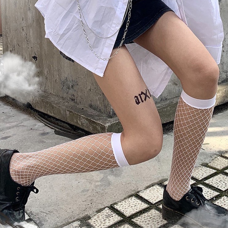 Vớ Lưới Dài Qua Gối Co Giãn Thời Trang Ngọt Ngào Cho Nữ