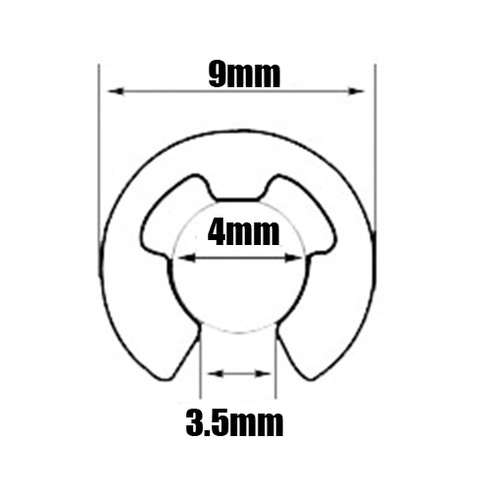 Bộ 10 Phe gài chữ E kích thước 4mm - Phe cài E 4mm