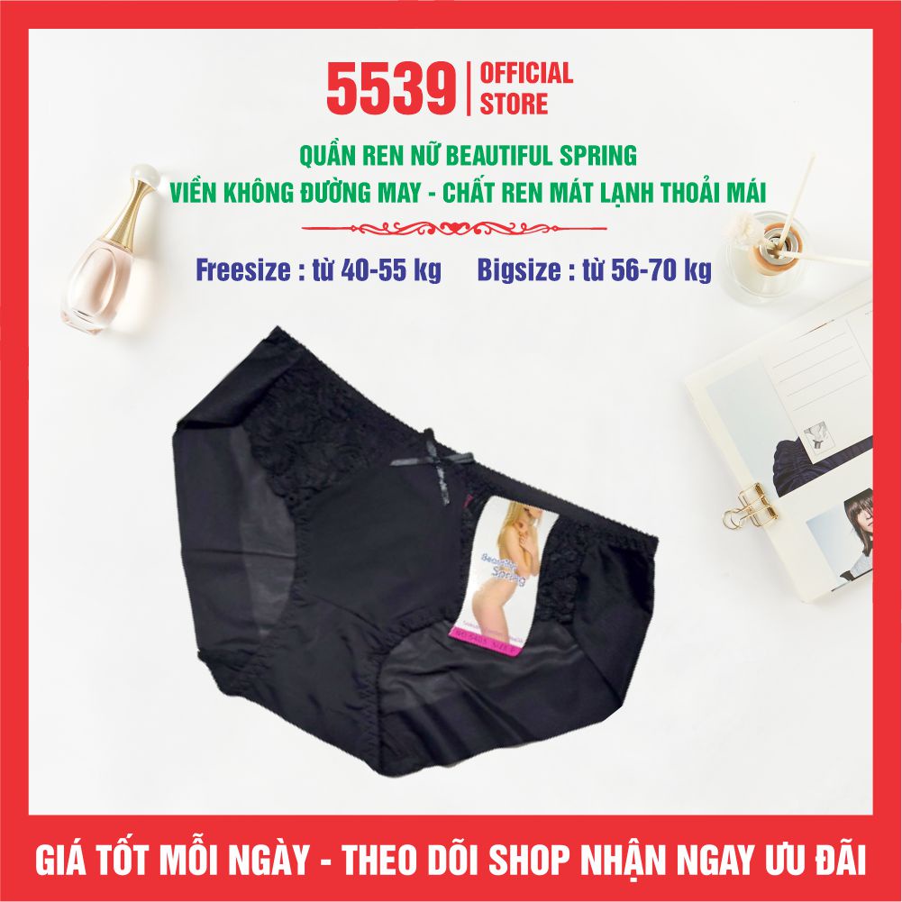 Quần lót ren cao cấp viền không đường may, chất ren mát lạnh thoải mái, co giản tốt, màu lấy ngẫu nhiên không trùng