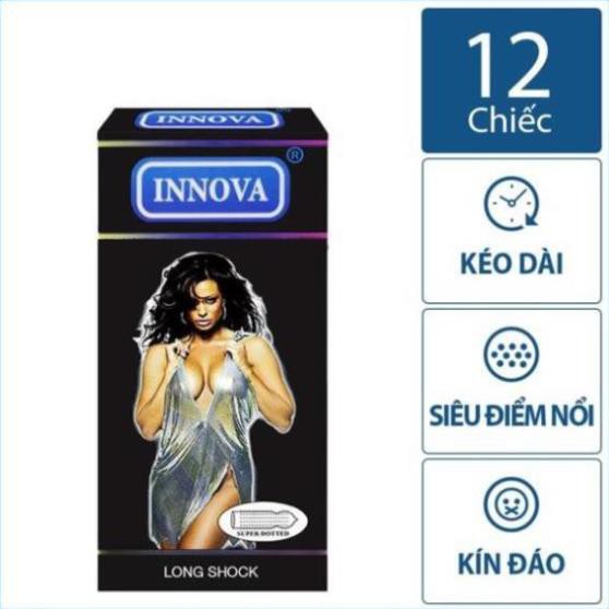 Bao cao su  INNOVA gai bi - KÉO DÀI THỜI GIAN -  nhiều gel bôi trơn combo bcs durex/sagami/ok/olo/invisible/feel /áo mưa