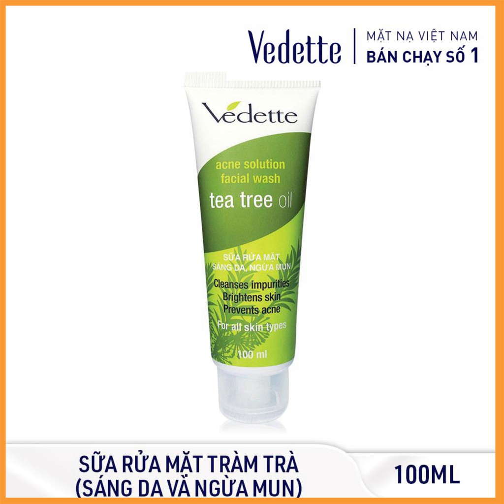 ❤️ SỮA RỬA MẶT TRÀM TRÀ 100ml TEA TREE OIL VEDETTE