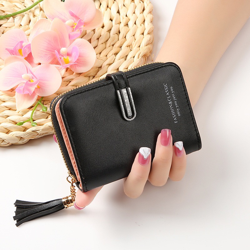 Ví Ngắn Nữ Cầm Tay Cao Cấp Thiết Kế Thanh Lịch V561 Dáng Sang Trọng - Hazo