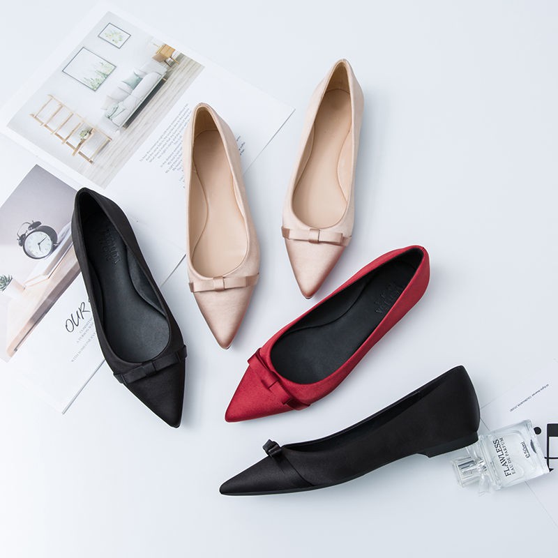 Giày Búp Bê Mũi Nhọn Size 34-44 Phong Cách Mới 2022 giày nữ