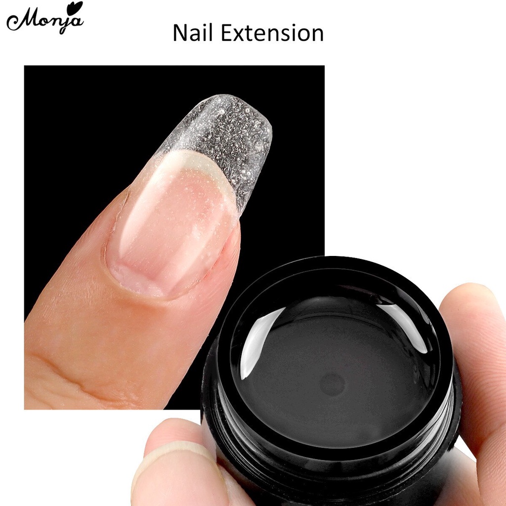 MONJA [Hàng mới về] Gel đắp móng + sợi thủy tinh không dệt nối dài móng 20ml