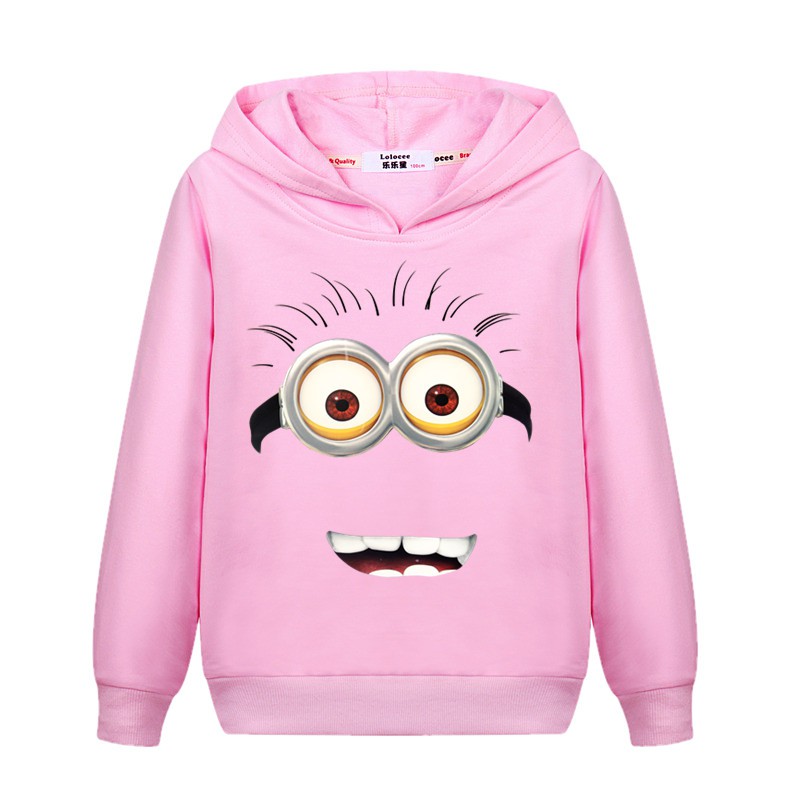 Áo Nỉ Bo Gấu Dài Tay In Hình Minions Cho Bé Trai