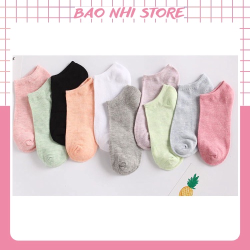 Tất/ Vớ Nữ Cotton Trơn Cổ Ngắn Xuất Nhật Nhiều Màu Cực Xinh 88157 BẢO NHI STORE