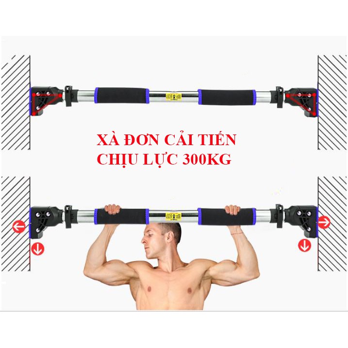 Xà Đơn Treo Tường 2021 Chốt Chống XoayThế Hệ Mới Chịu Lực 300kg+ Tặng Đôi Găng Tay Tập Xà