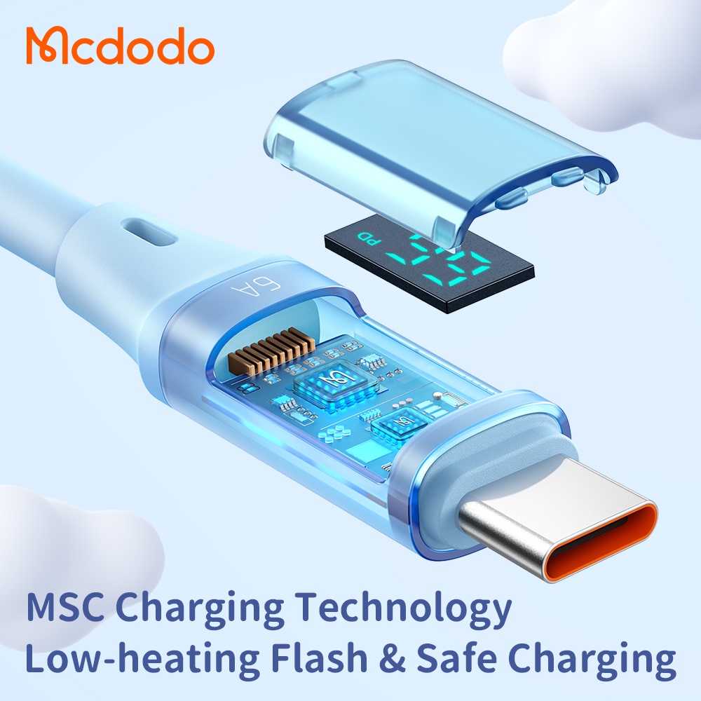 Dây cáp sạc nhanh MCDODO CA-192 193 194 36W/66W/100W type C/ L