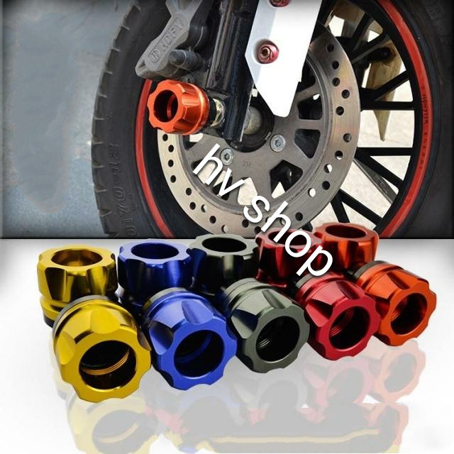 Gu chong do xe may bộ 2 gù chống đổ trước moto xe máy HV 4