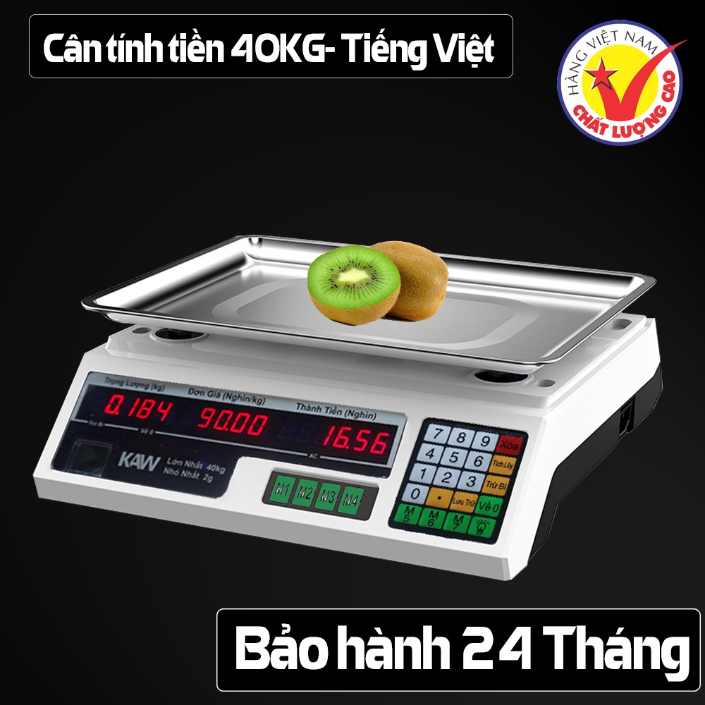 Cân điện tử tính giá loại 40kg chất lượng tốt, siêu chuẩn xác, chống nước, thiết kế thông minh- Bảo hành uy tín 1 đổi 1.