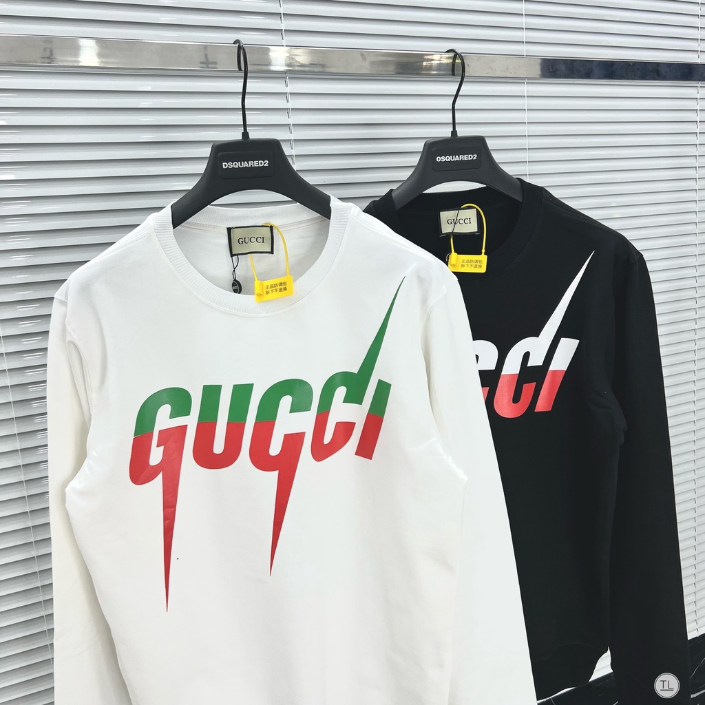 Áo Sweater Nỉ Bông Dầy ấm tay dài mẫu Gucci tia sét, nẫu áo cực ấm cho màu đông năm nay. áo nỉ cặp đôi nam nữ