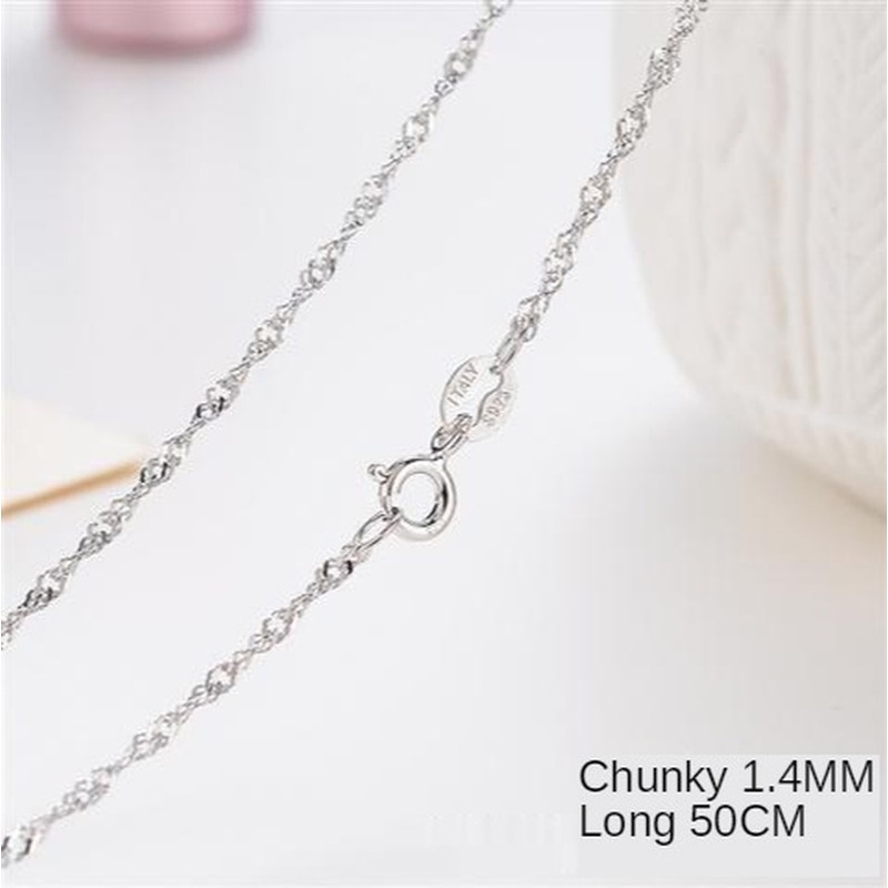 Vòng cổ bạc 925 không có mặt vòng cổ cho nữ