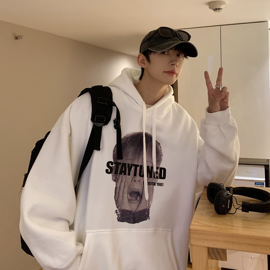 Áo hoodie dáng dài thời trang Hàn Quốc cho nam