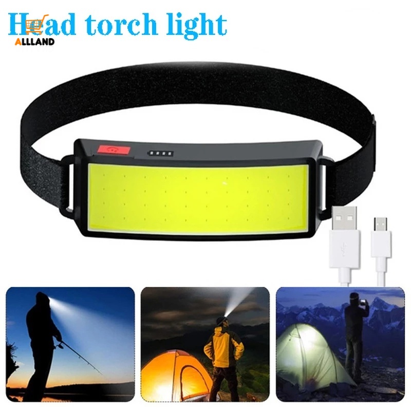 Đèn Đeo Đầu Mềm COB 3 Chế Độ Kèm Sạc USB Chống Thấm Nước Tiện Dụng Cho Câu Cá/ Cắm Trại