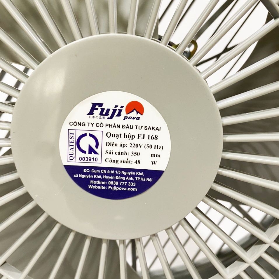 Quạt hộp tản gió FUJI B350 chính hãng, Quạt điện tản gió 3 chế độ công suất lớn công nghệ VIỆT-NHẬT