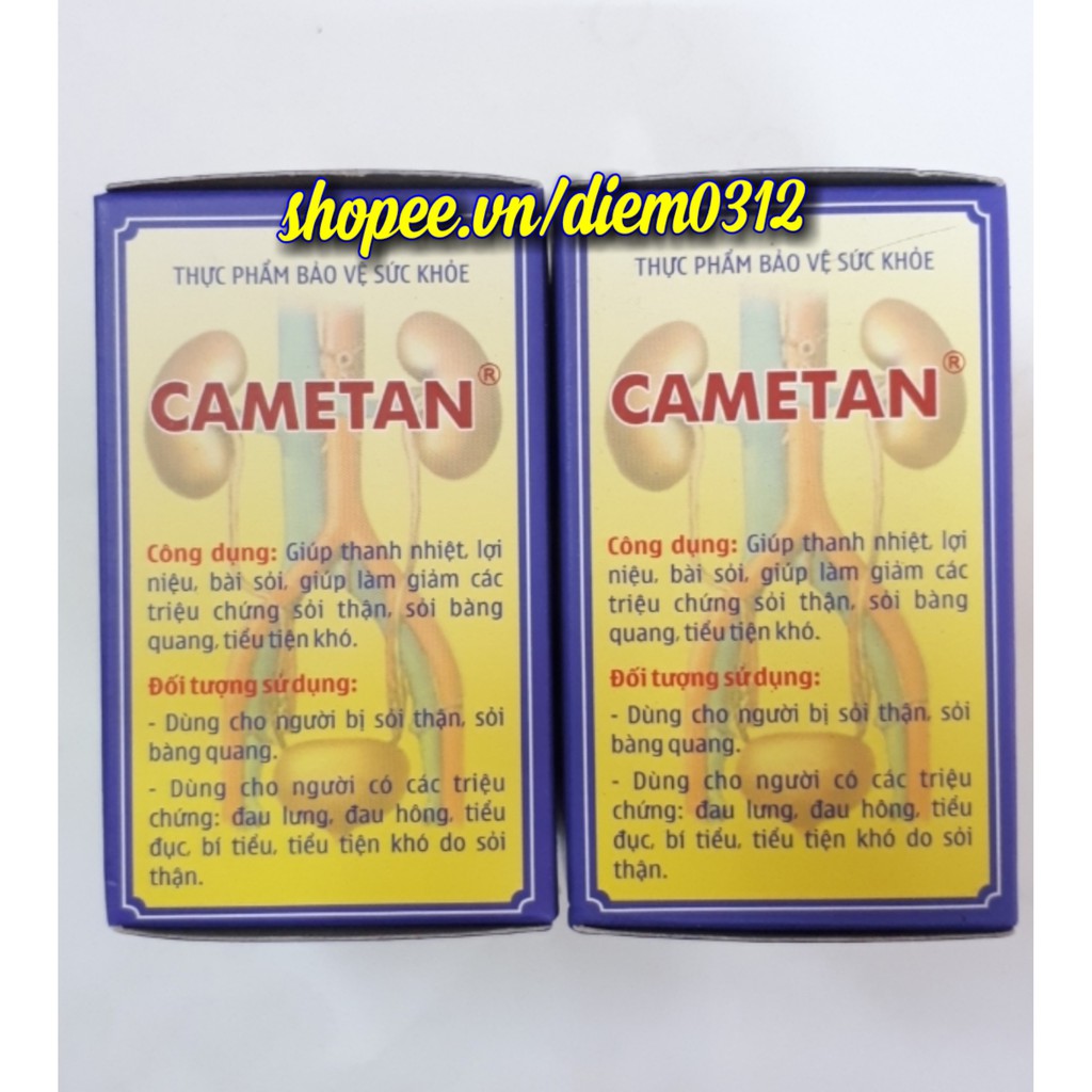 {DATE MỚI} CAMETAN - TAN SỎI THẬN - SỎI TIẾT NIỆU - SỎI BÀNG QUANG