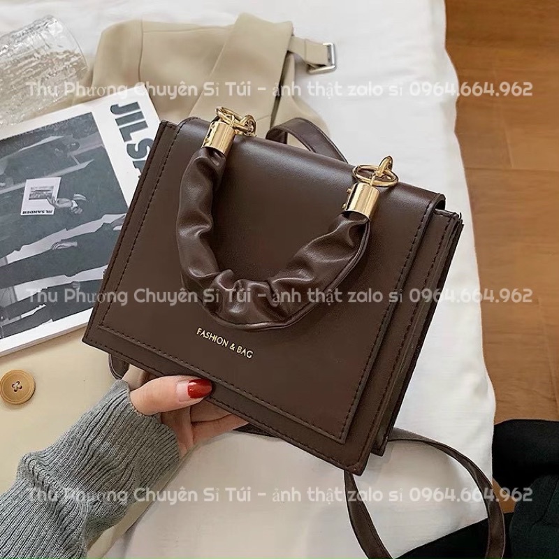 Túi Xách Nữ Đeo Chéo đi chơi dây dài nhún quai phong cách hàn quốc