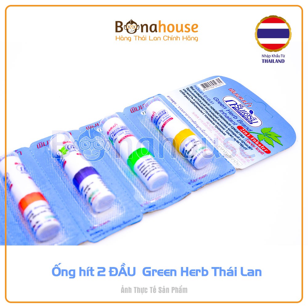 01 Ống hít 2 ĐẦU Green Herb Thái Lan