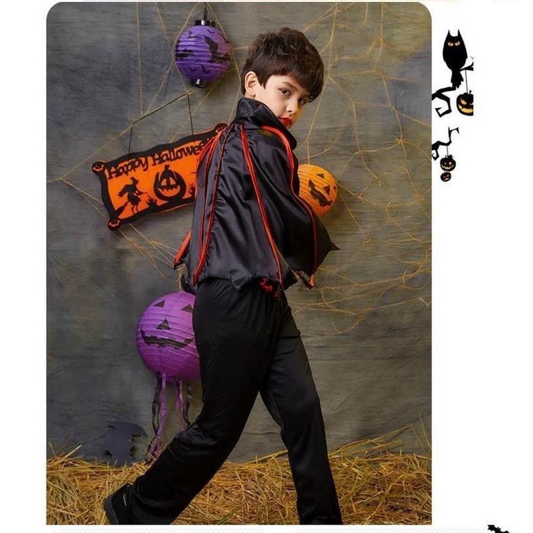 Trang PhụC Halloween Phù ThủY Ma Cà RồNg Cho Bé