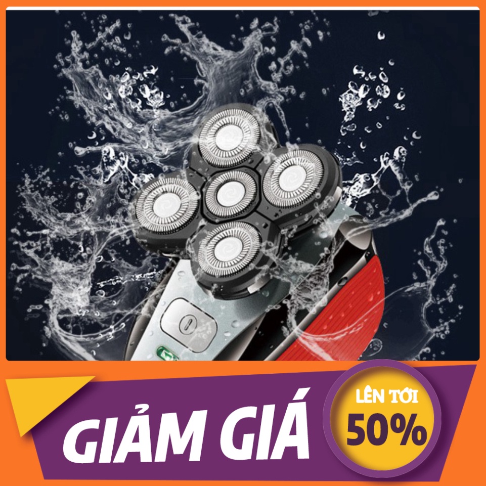 GIÁ SỐC Bộ dao cạo râu xịn + Tông đơ + Tỉa lông mũi + Matxa mặt + Rửa mặt (5 trong 1) Sạc Pin Sportsman S525 ....