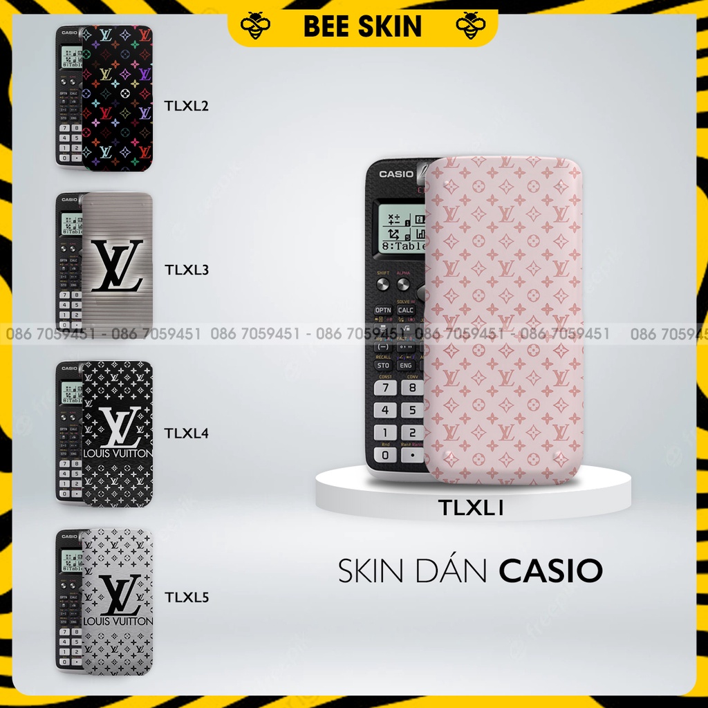 Skin dán máy tính CASIO In Hình Thương Hiệu Louiss VulttonnBộ 1 (Casio 570 / Casio 570-2nd/ Casio 580 /Vinacal..) tlxlb1