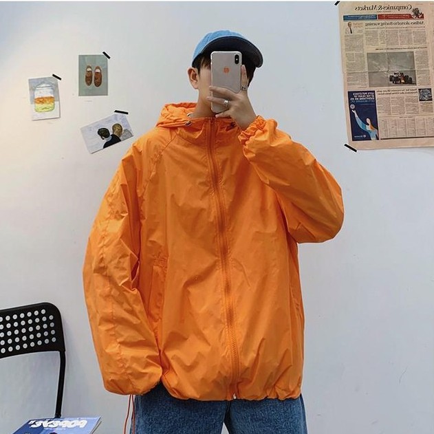 Áo khoác dù nam nữ (ORDER) mã WI002 màu xám, màu đen, màu trắng, màu cam