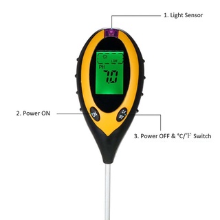 Máy đo, dụng cu đo độ PH đất 4 trong 1