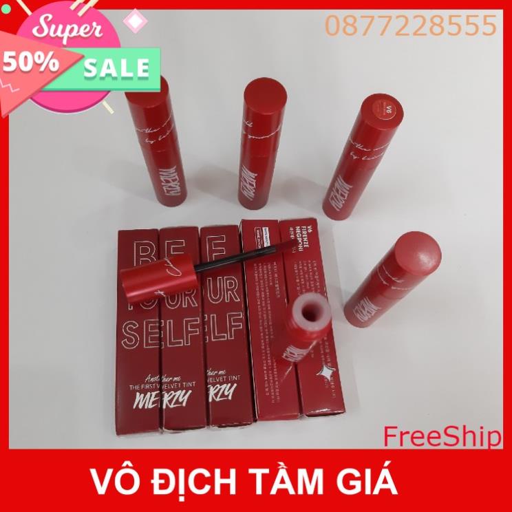 [New.V6 CÓ SẴN] Son kem lì Merzy The First Velvet Tint (Vỏ Đỏ) 💋