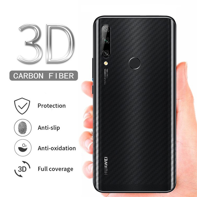 Set 3 miếng dán mặt sau sợi carbon Huawei Y6P Y7P Y5P Nova 7i 7se 5t 3i 2i Y9S Y6S Y9 Prime 2019 P20 Lite P30 P40 Pro