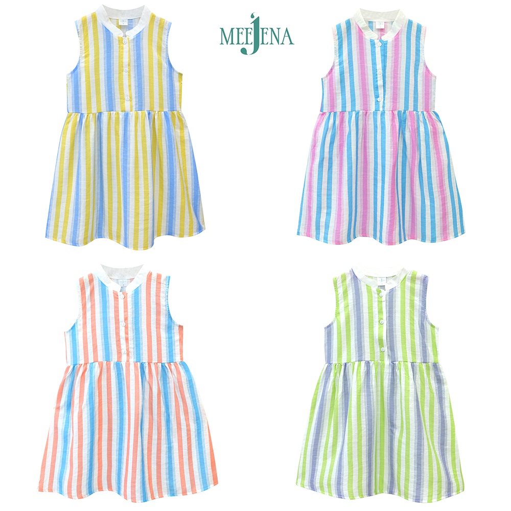 Váy Bé Gái Sát Nách Vải Kate Sọc 14 - 34 kg MEEJENA - 2565
