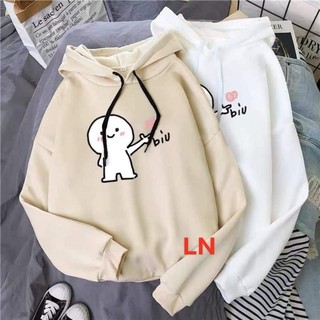 [Sói Xám] [Free ship 50k] ❤️❤️❤️- Áo hoodie 5D người đẩy tim bưu LN12 -Vải xịn