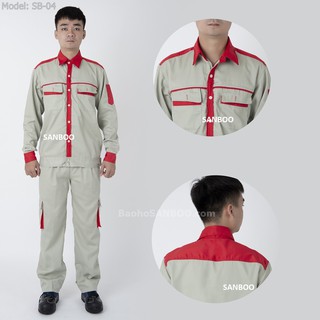 Bộ quần áo bảo hộ lao động phối màu - SB04