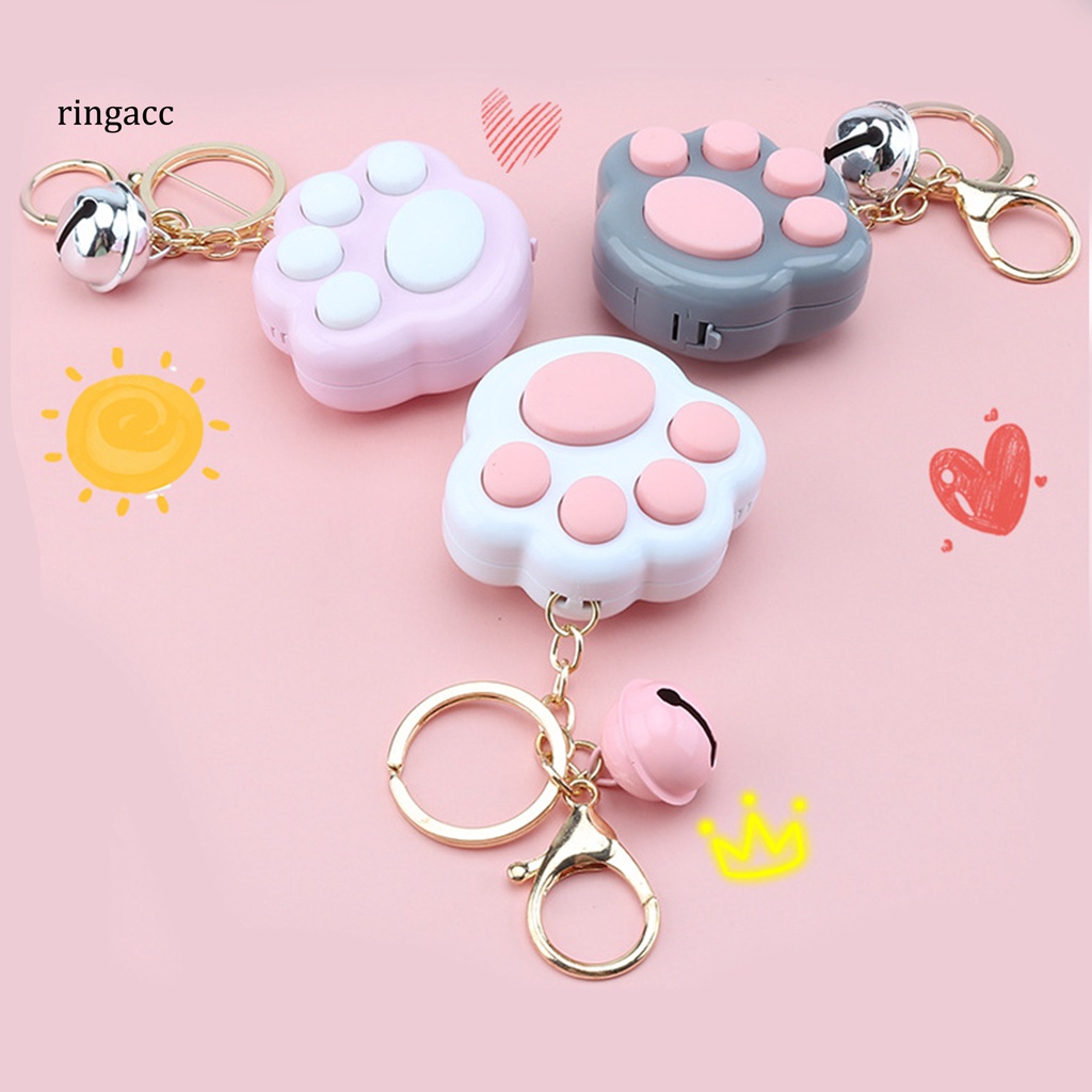 Máy chơi game hình bàn chân mèo có móc khóa có đèn LED
