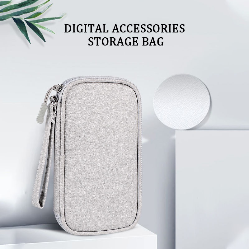 Túi đựng dây cáp/tai nghe kỹ thuật số có khóa kéo di động sắp xếp gọn gàng