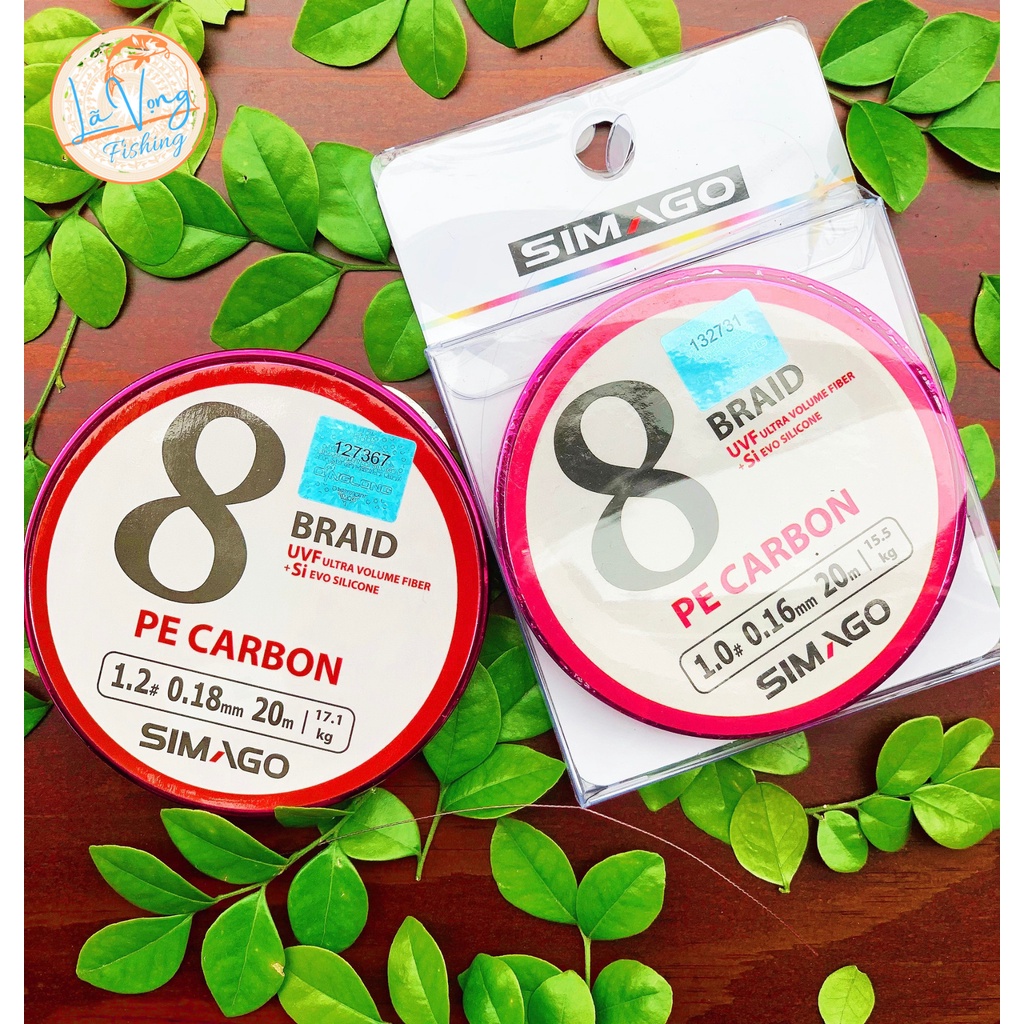 Dù Simago 8X PE Carbon siêu bền - Link câu cá - Thẻo câu cá